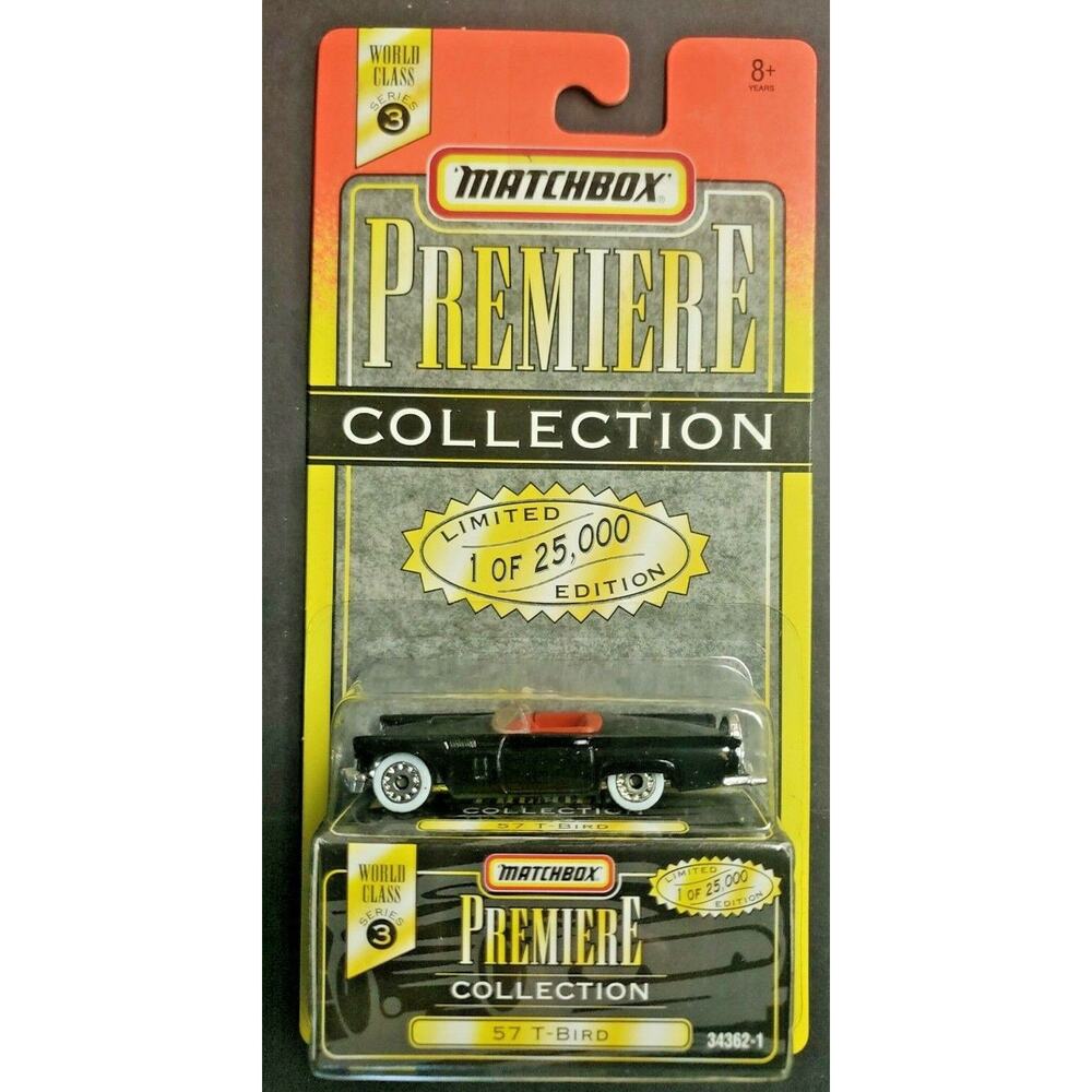 1995 Matchbox Premiere Collection 1957 Ford Thunderbird TBird Series 3 Black HW5